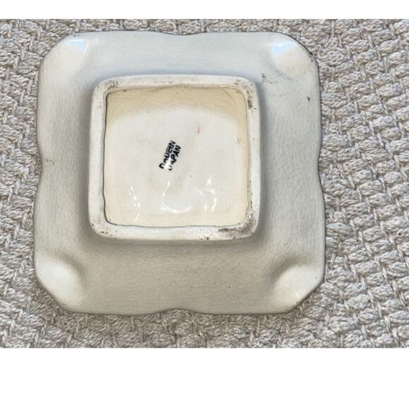 Porcelain Ashtray Two Children Playing In A field Davein Japan Vintage Trinket - Picture 7 of 8